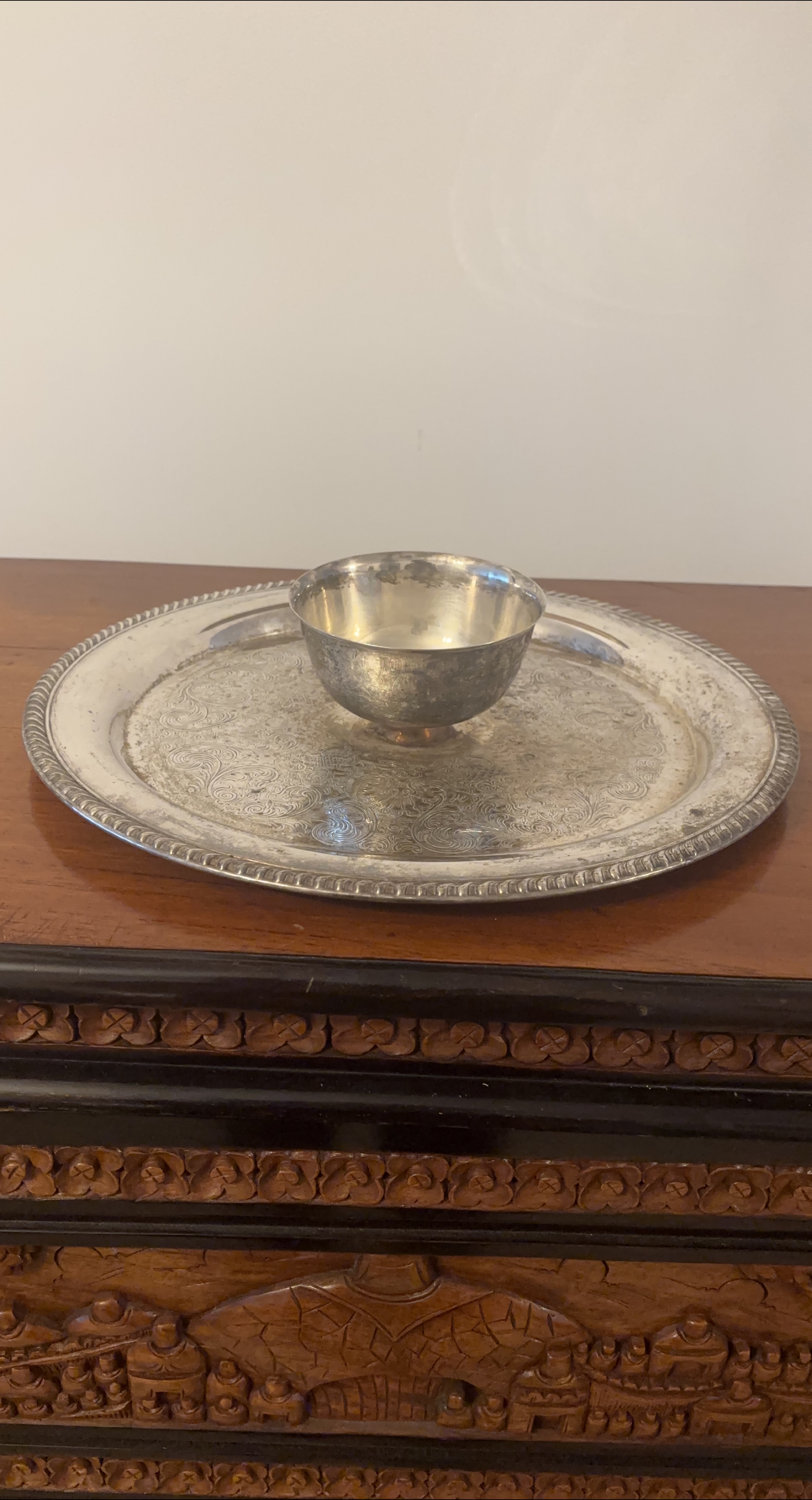Silver Plated Chip and Dip Serving Set thumbnail