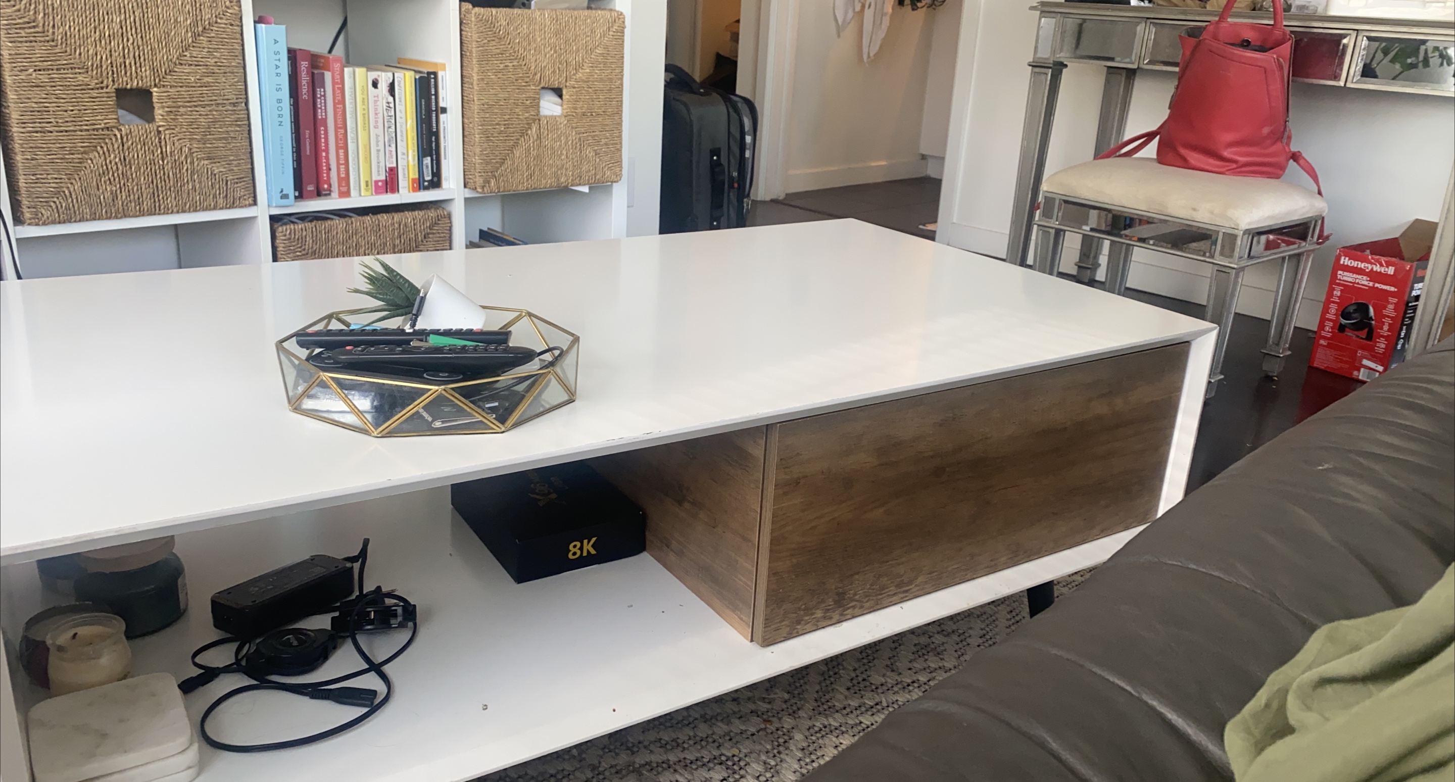White & Wood Coffee Table thumbnail