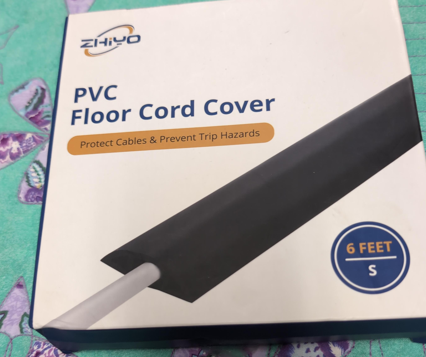 ZHIYO PVC Floor Cord Cover, 6 Feet thumbnail