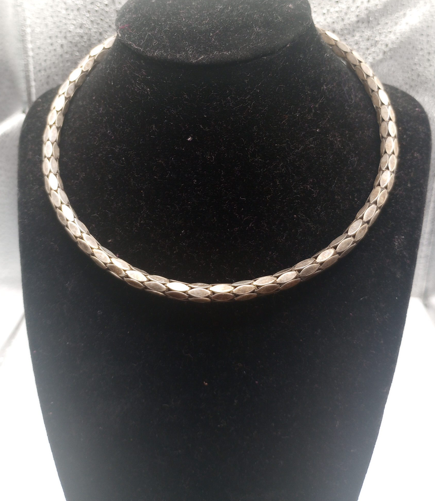 Silver Tone Snake Chain Necklace thumbnail