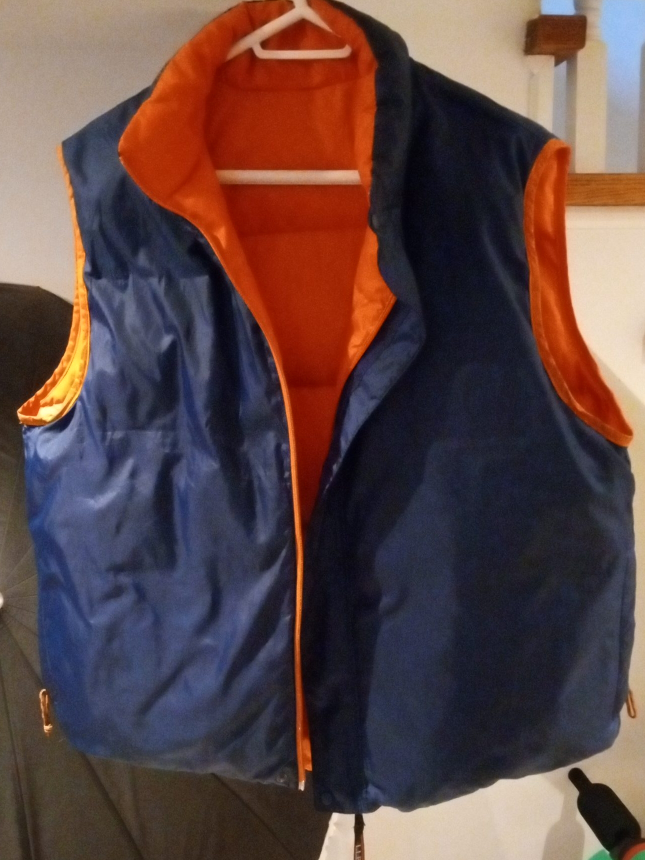 LL Bean Reversible Puffer Vest - Blue & Orange image indicator(3)