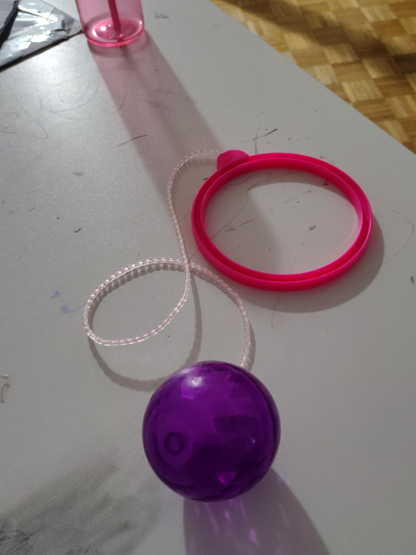 Skip Ball Ankle Toy - Purple & Pink thumbnail