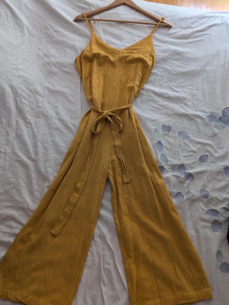 🇨🇦Monteau Mustard Yellow Jumpsuit - Size M thumbnail