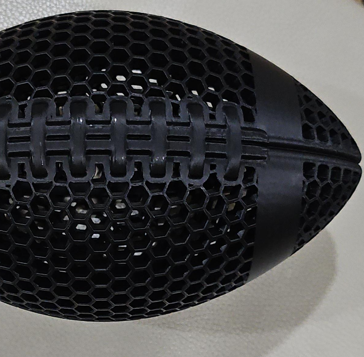 3D Printed Football - Black thumbnail