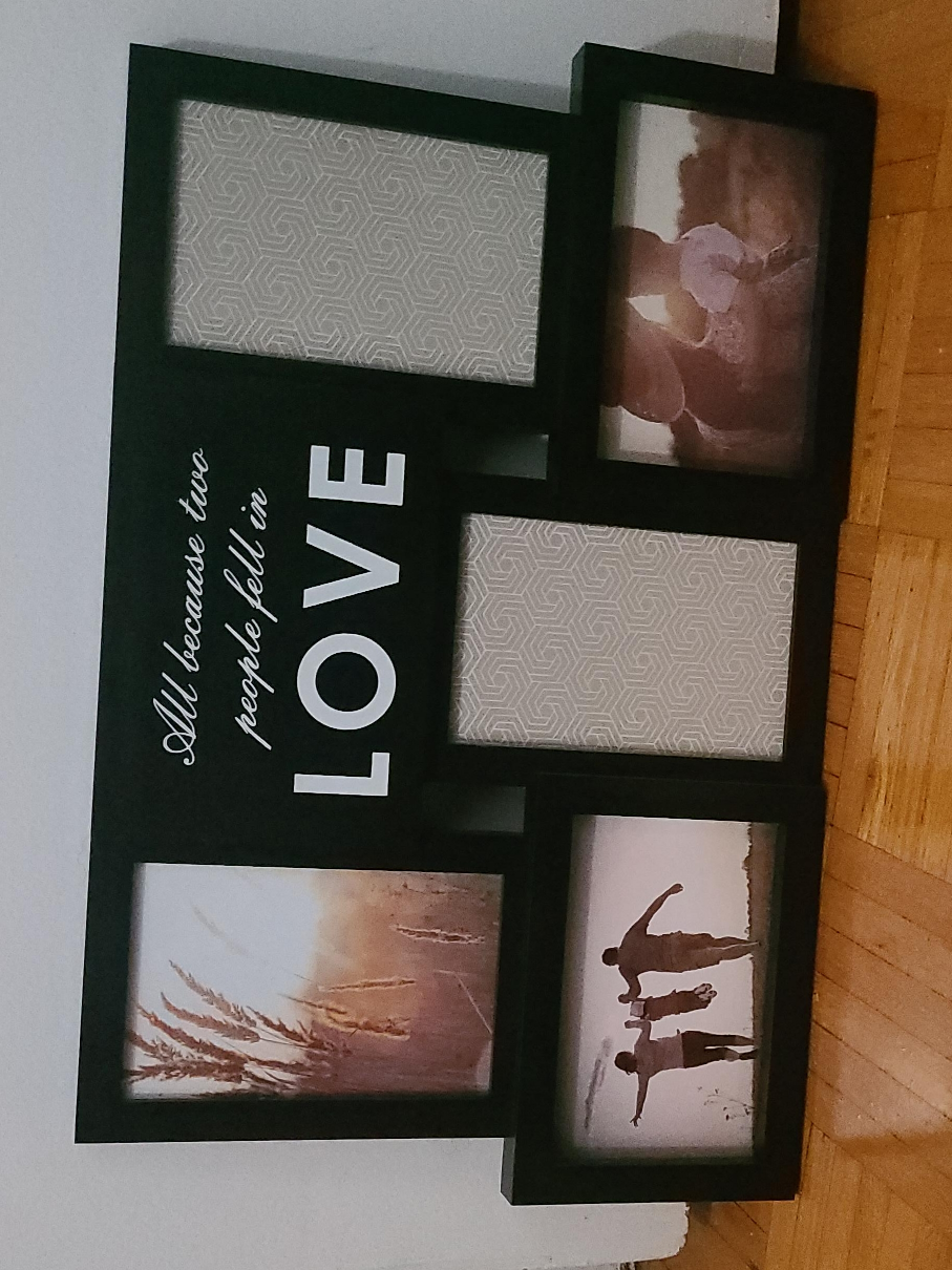 Black "All because two people fell in LOVE" Picture Frame thumbnail