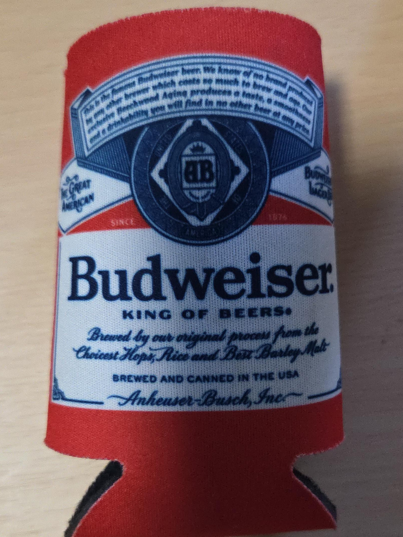 Budweiser Beer Can Cooler thumbnail