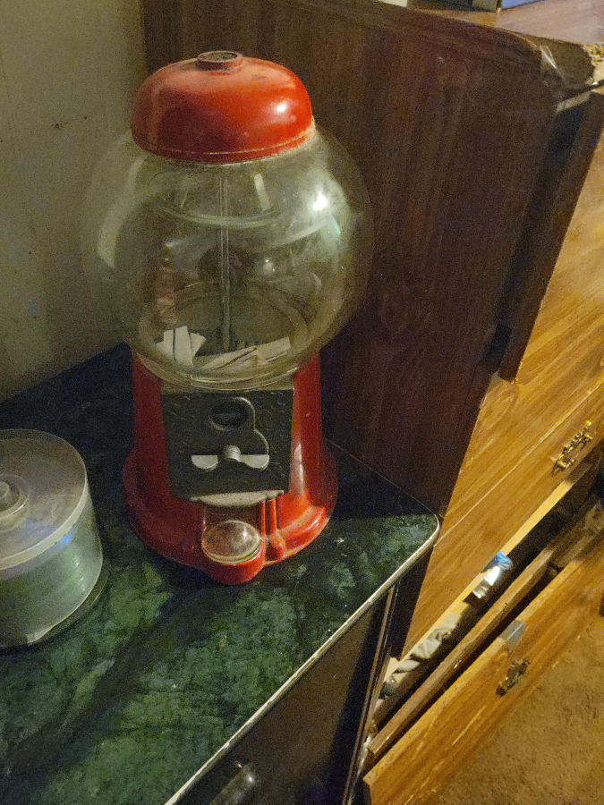 Vintage Red Gumball Machine thumbnail