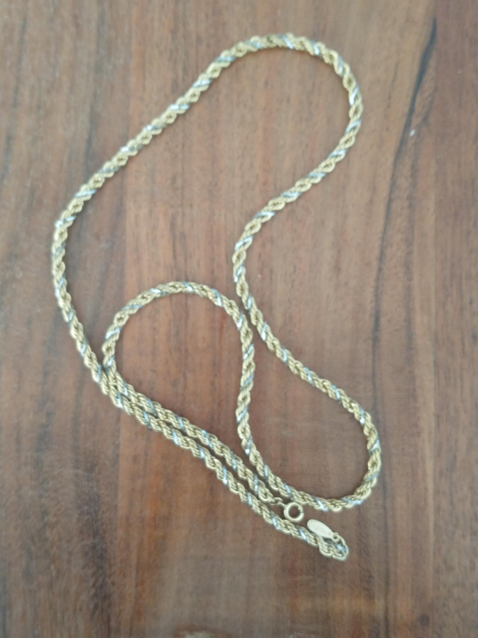 Gold & Silver Braided Necklace thumbnail