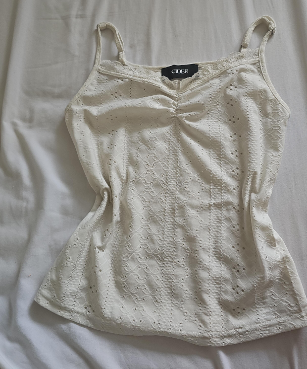 Cider XS White Lace Cami Top thumbnail