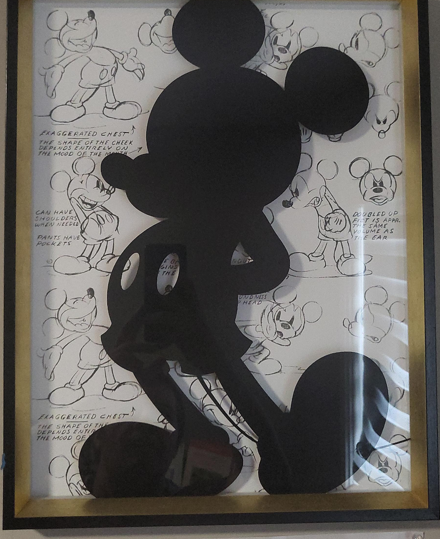 Framed Mickey Mouse Animation Art