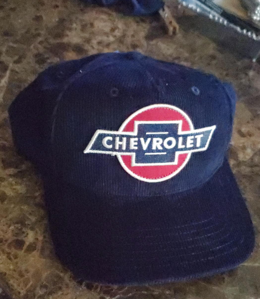 Chevrolet Corduroy Hat - Navy Blue thumbnail