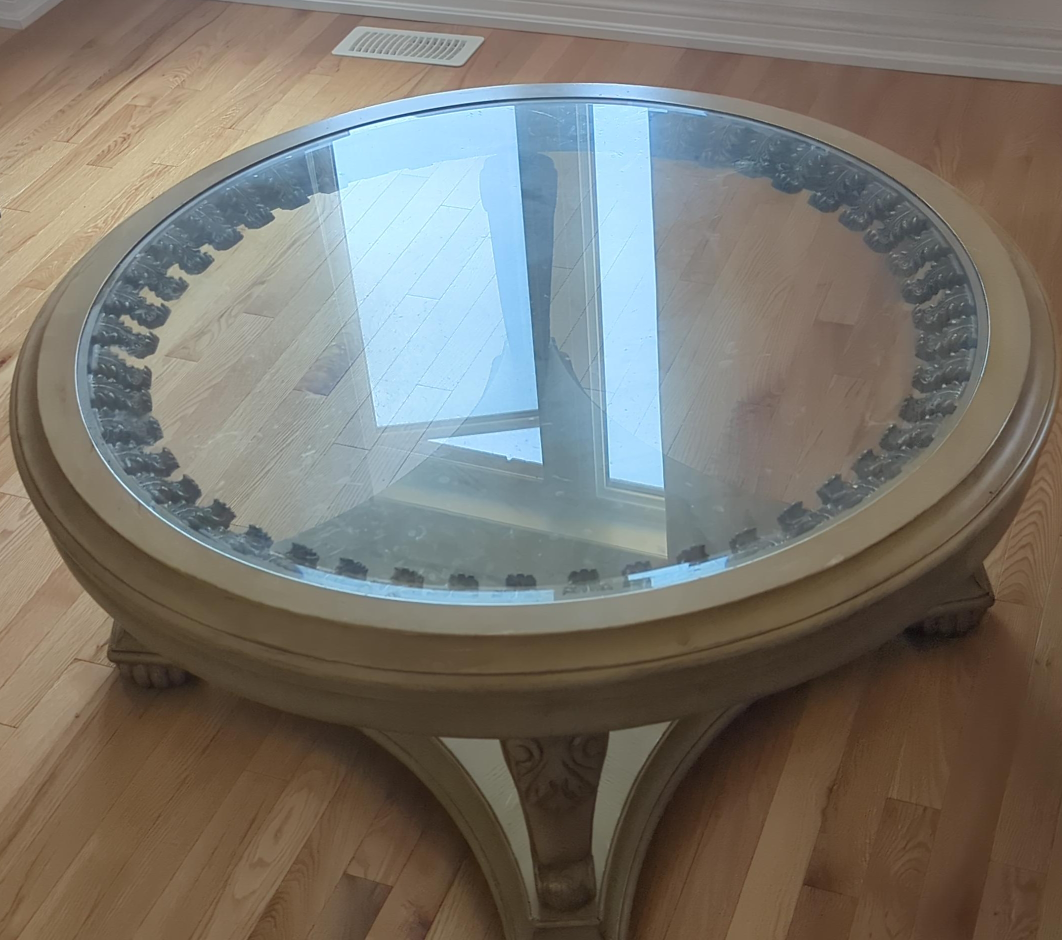 Round Glass Top Coffee Table thumbnail