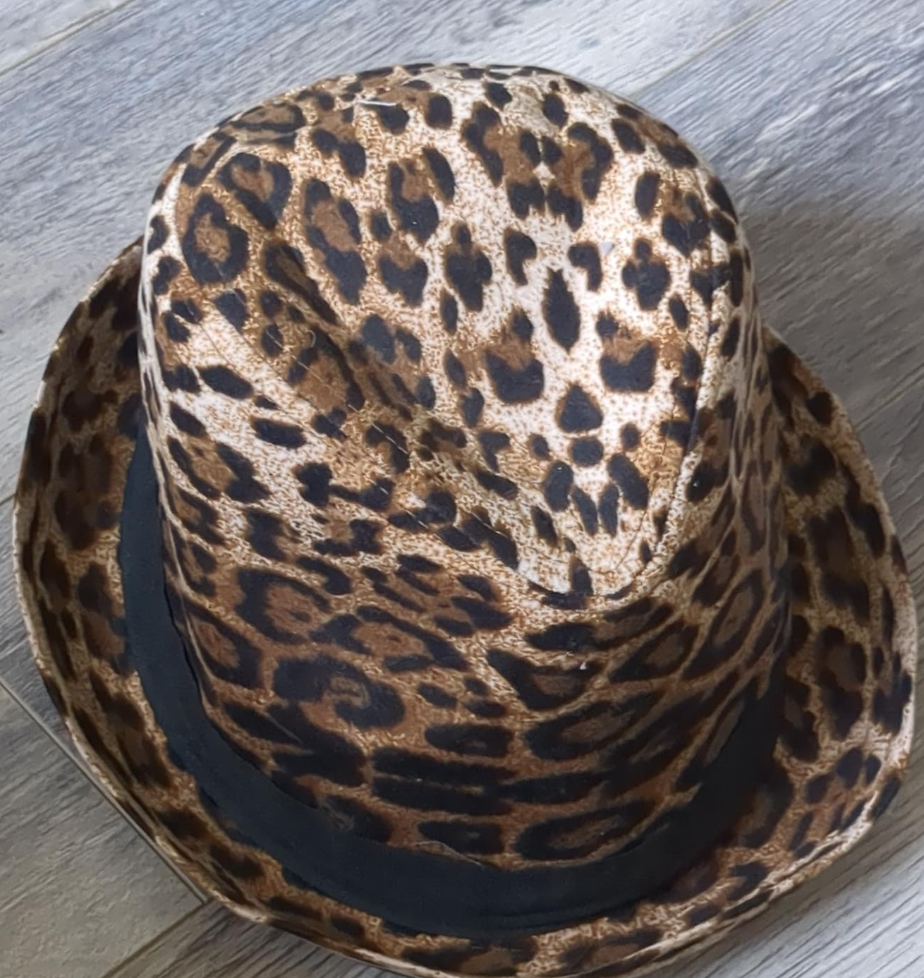 Leopard Print Fedora Hat thumbnail