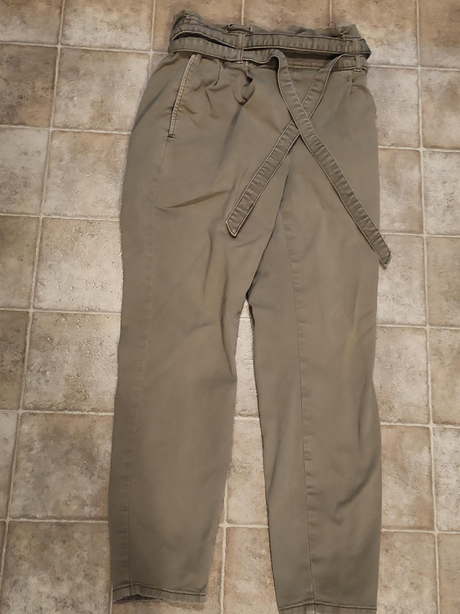 Khaki Paper Bag Waist Pants thumbnail