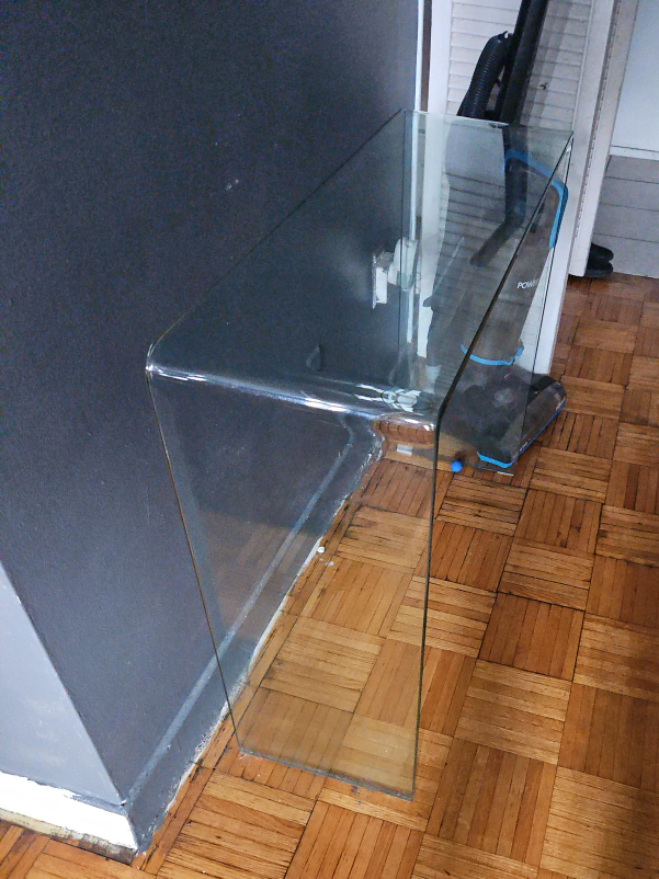 Glass Waterfall Console Table