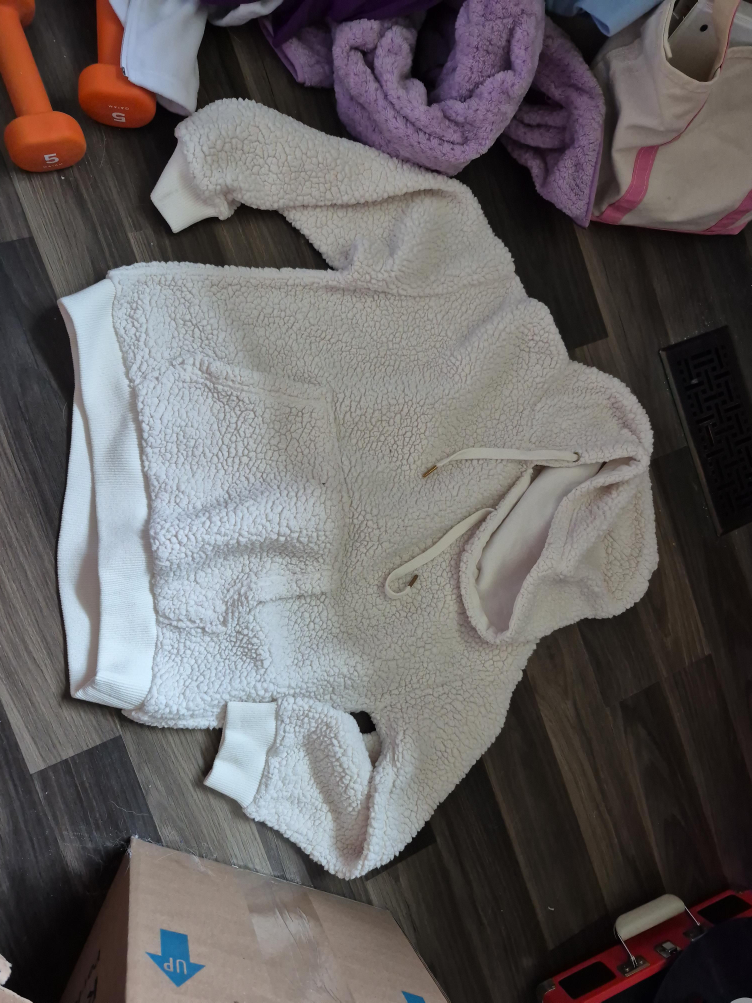 Cream Sherpa Hoodie thumbnail
