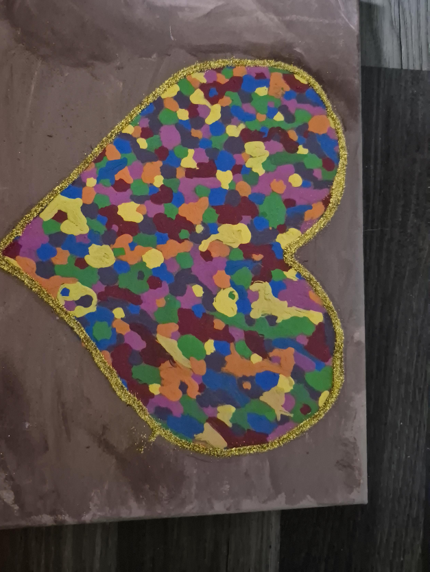 Hand-painted Colorful Heart Art thumbnail