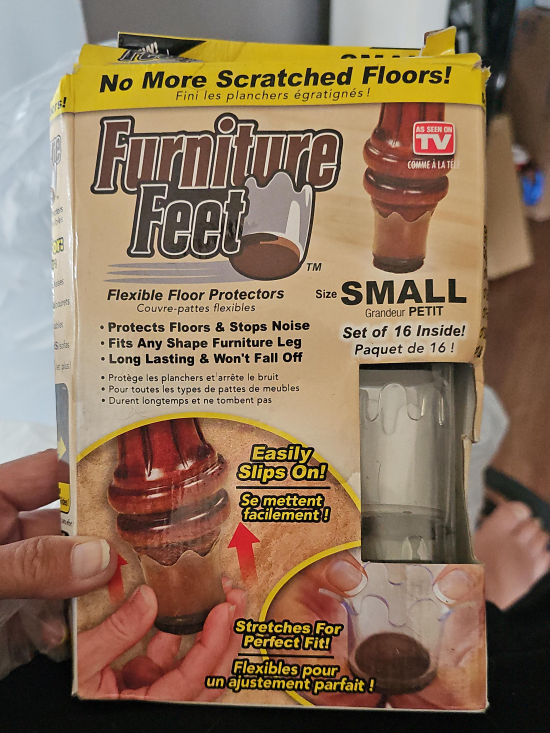 Furniture Feet - Flexible Floor Protectors NEW Small, Set of 16
