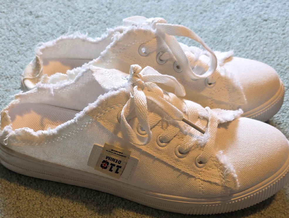 110 Denim White Fashion Sneakers thumbnail