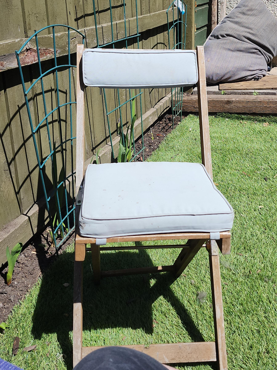 Folding Wooden Chair with Cushion