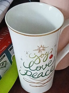 Joy Love Peace Christmas Mug thumbnail
