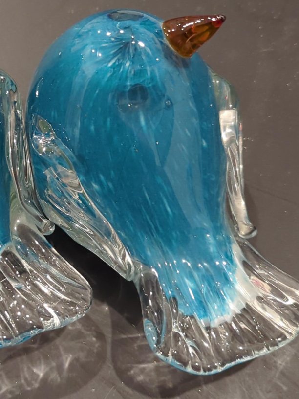 Blue Glass Bird Figurines thumbnail