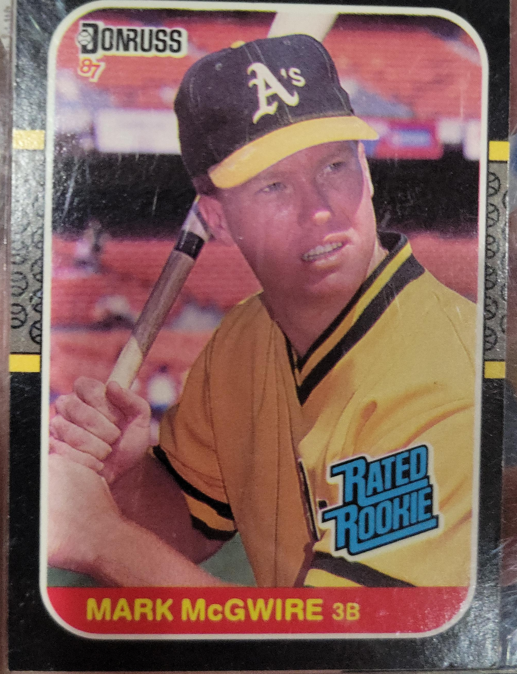 1987 Donruss Rated Rookie Mark McGwire Baseball Card