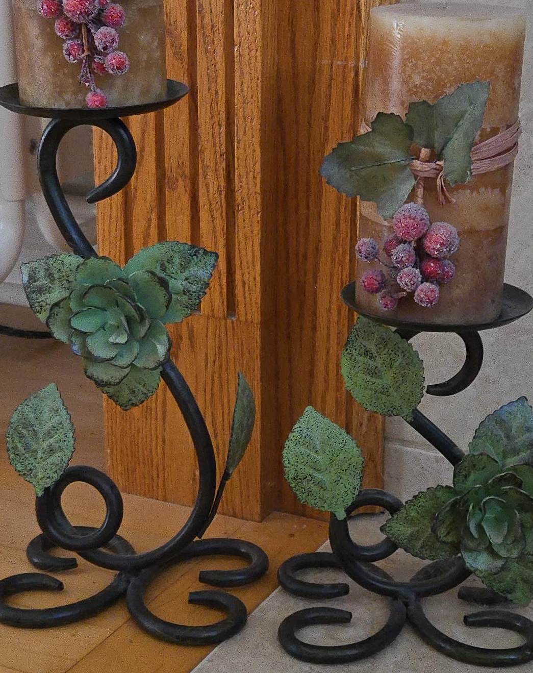 Candle Holder Set - Floral Design thumbnail