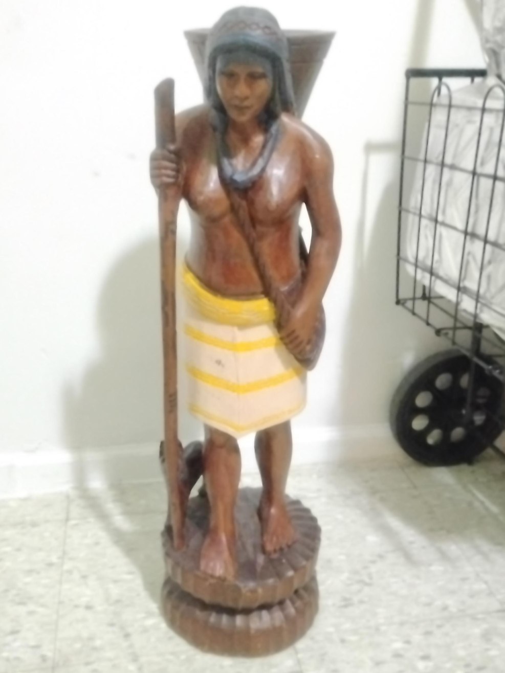 Wooden Indigenous Woman Statue thumbnail
