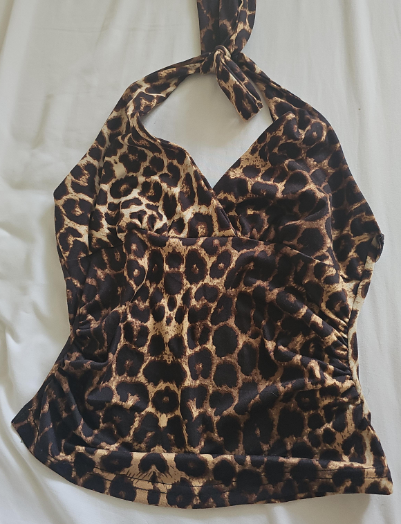 Leopard Print Halter Top thumbnail