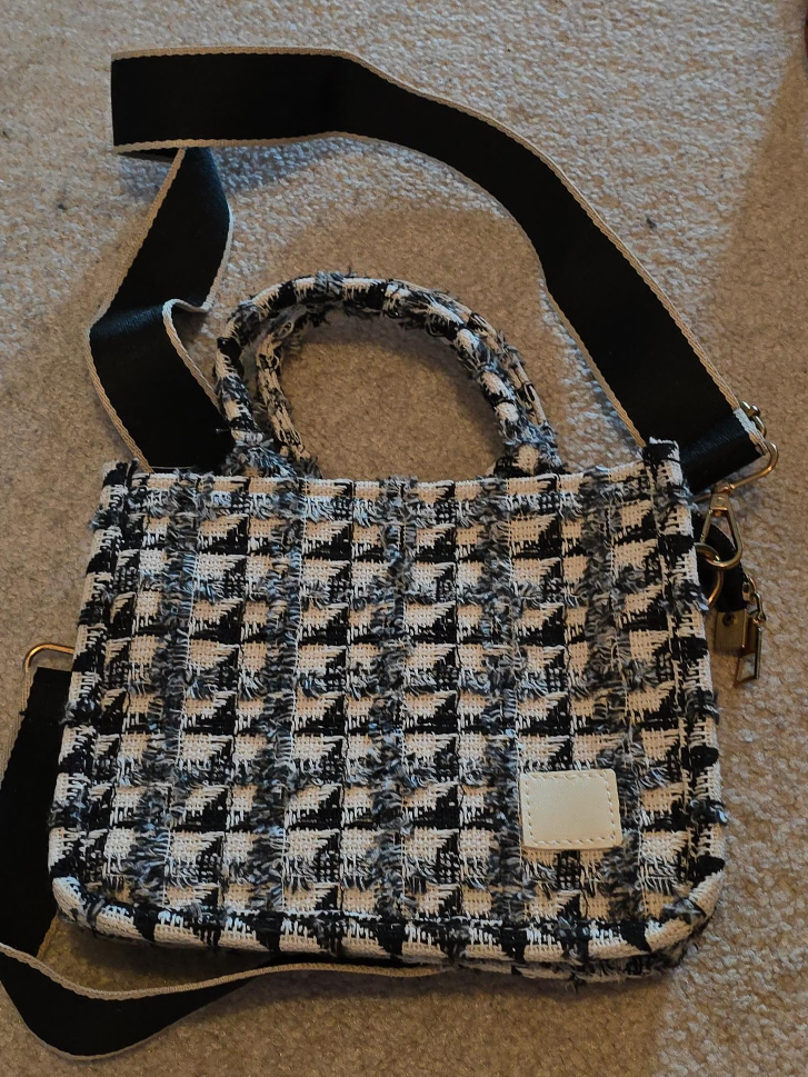 Tweed Mini Tote Bag with Strap thumbnail