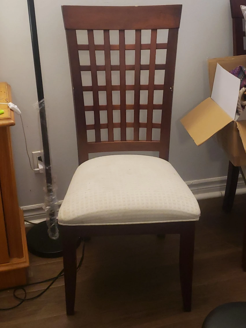 Set of 4 Wooden Dining Chair with Padded Seat thumbnail