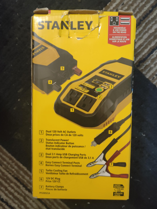Stanley 500W Inverter & Power Outlet thumbnail
