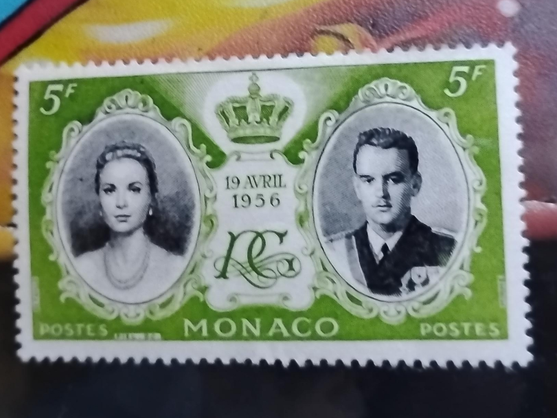 Monaco 5F Postage Stamp - 19 Avril 1956