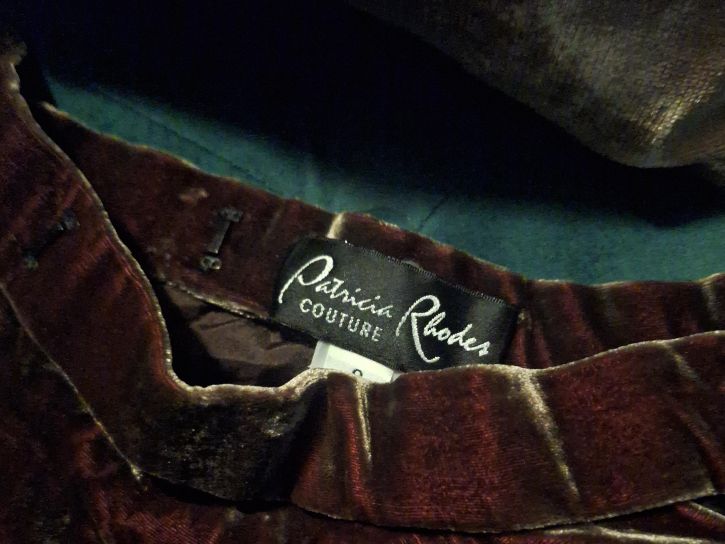Patricia Rhodes Couture Velvet Skirt - Size 8 thumbnail