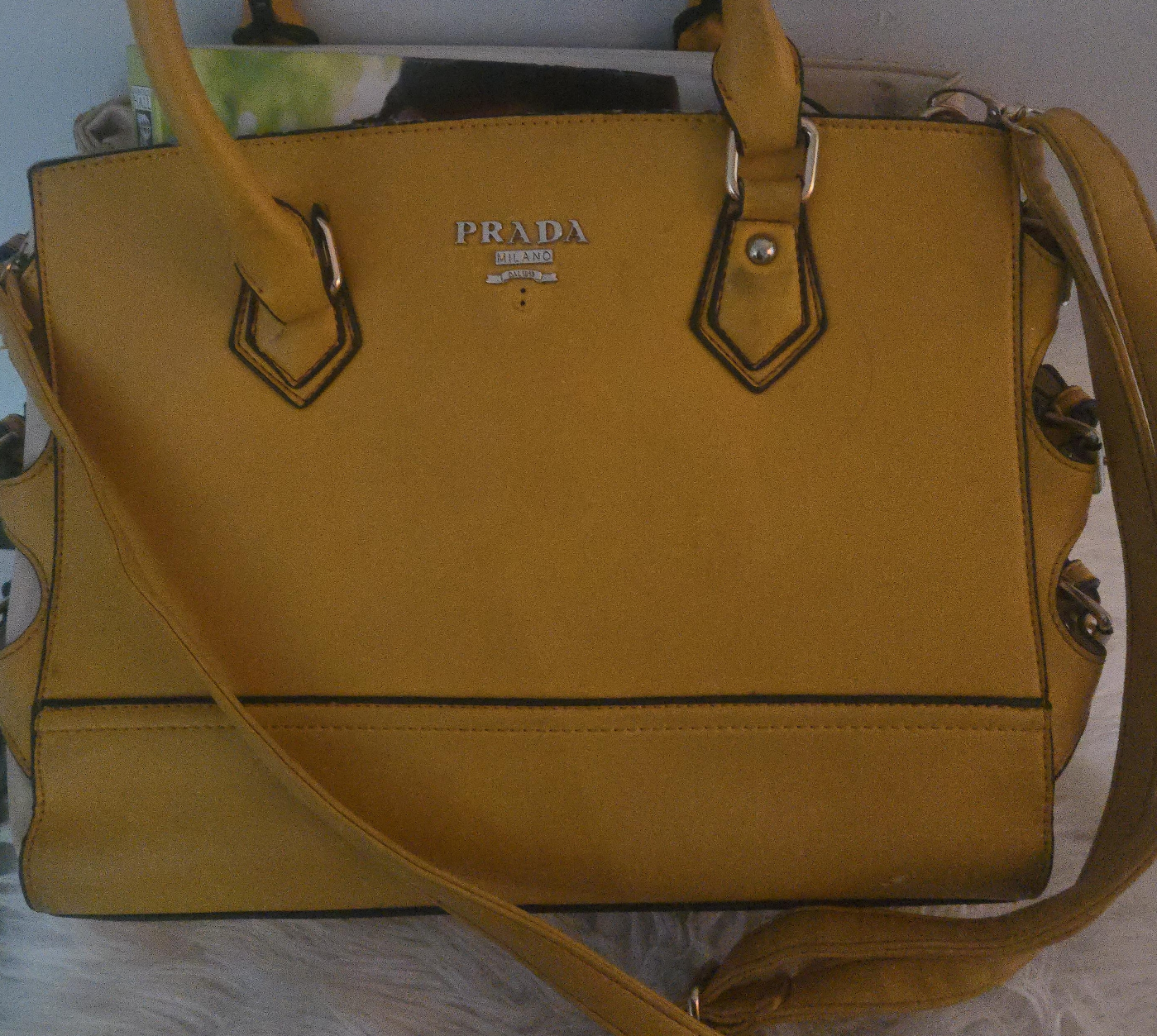 Prada Milano Yellow Handbag thumbnail