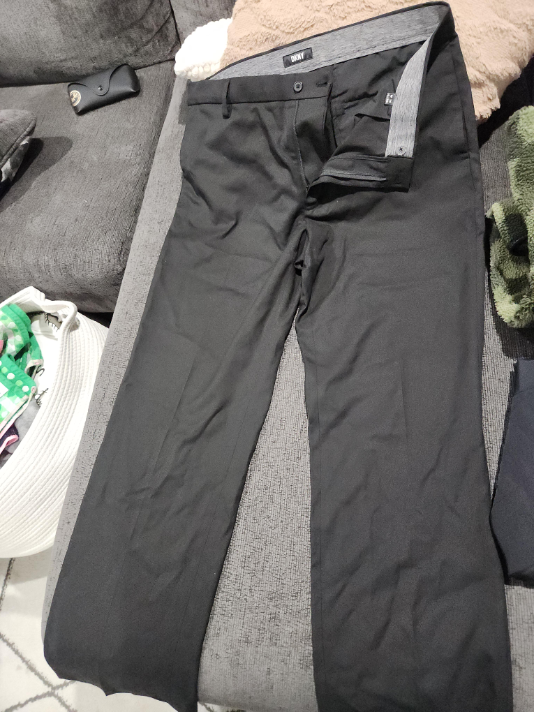 DKNY Black Dress Pants W36 L30 thumbnail