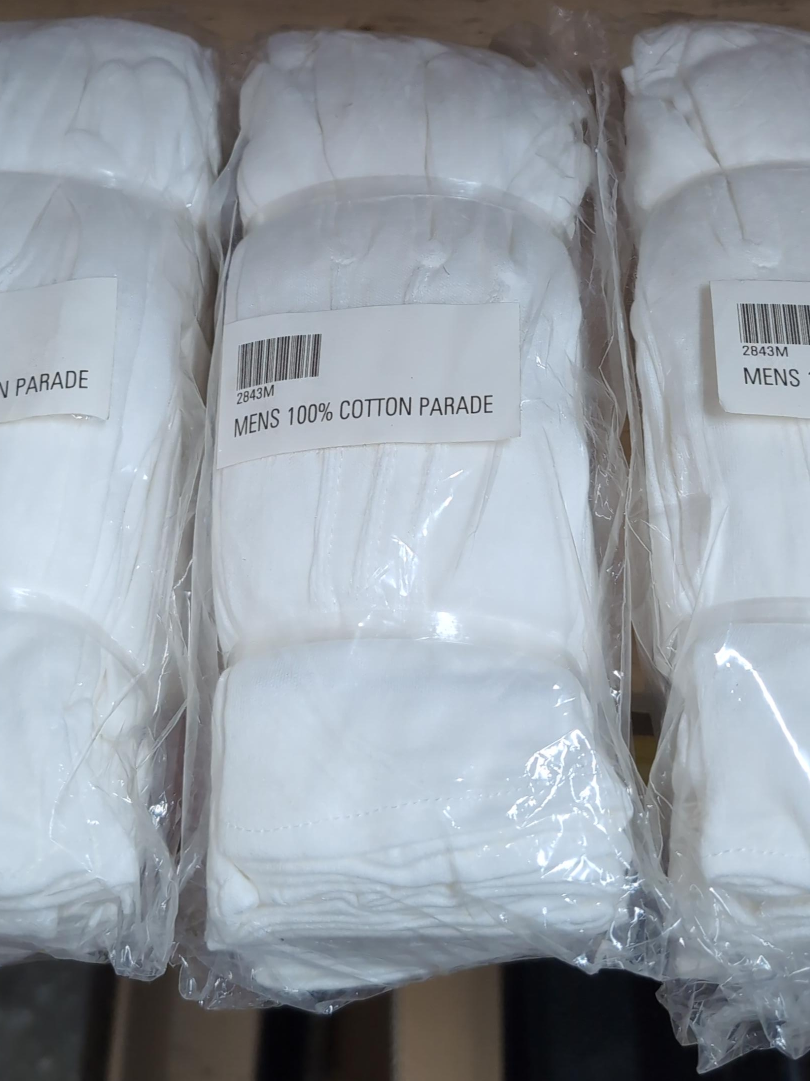 Men's 100% Cotton Parade Gloves White thumbnail