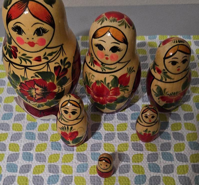 🧡 Matryoshka Russian Nesting Dolls - Set of 7 thumbnail