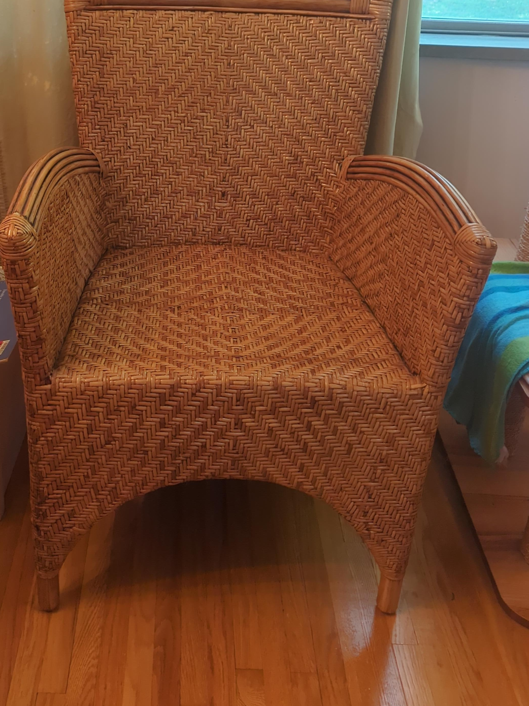 Wicker Armchair - Natural Woven Design thumbnail