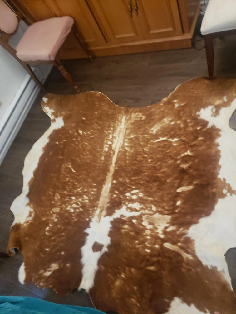 Cowhide Rug - Brown & White thumbnail