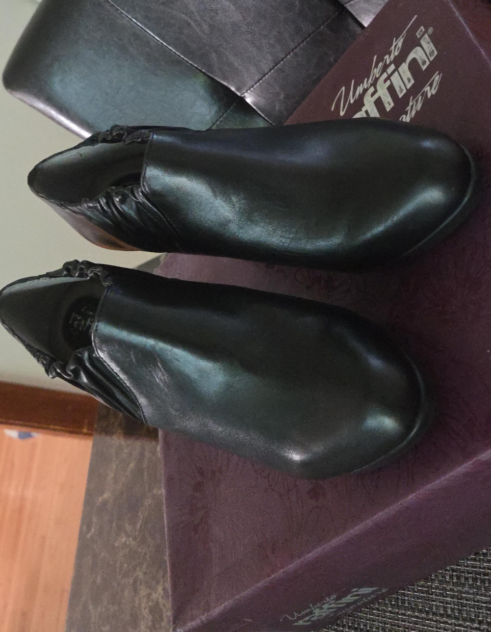 Umberto Raffini Black Leather Shoes thumbnail