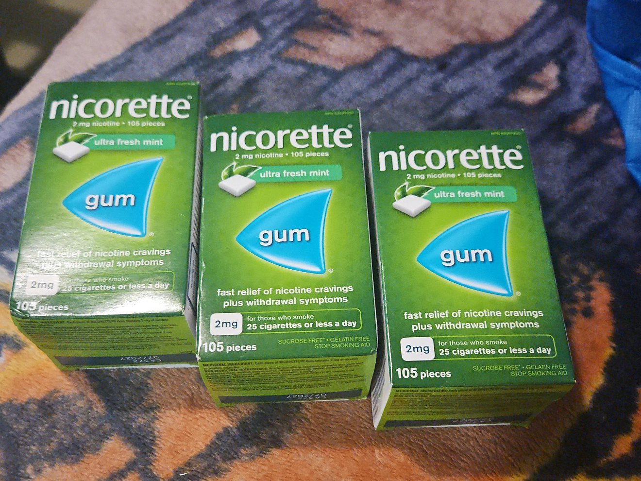 Nicorette 2mg Gum - Ultra Fresh Mint (105 Pieces) thumbnail