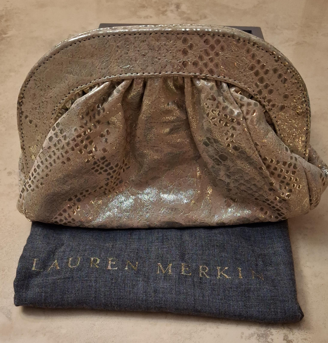 Lauren Merkin Silver Clutch thumbnail