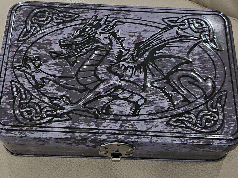 Dragon Design Metal Storage Tin Box thumbnail