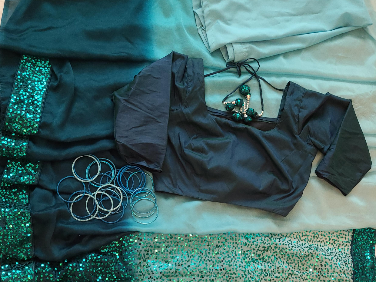 Sari with Blouse and Accessories thumbnail