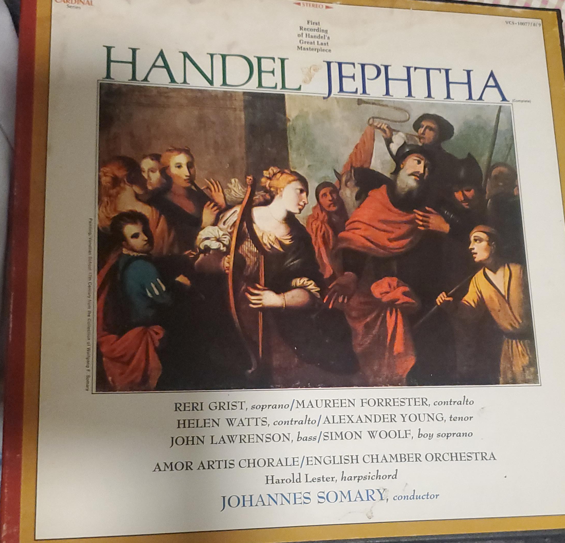 Handel Jephtha Vinyl Record thumbnail