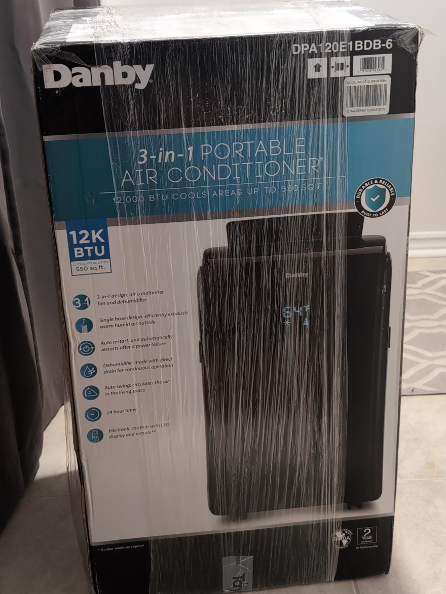 Danby 3-in-1 Portable Air Conditioner (DPA120E1BDB-6)