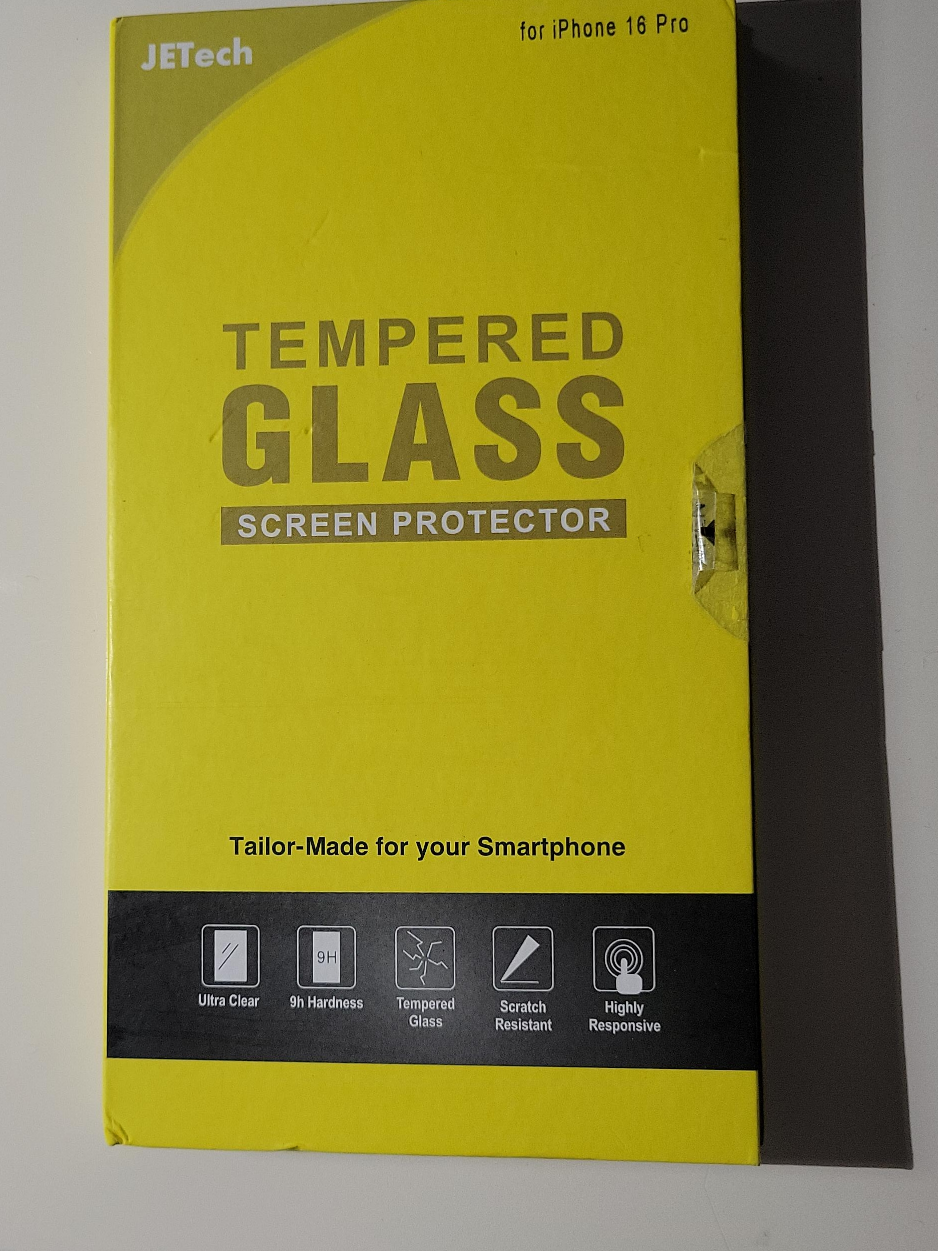JETech Tempered Glass Screen Protector for iPhone 16 Pro thumbnail