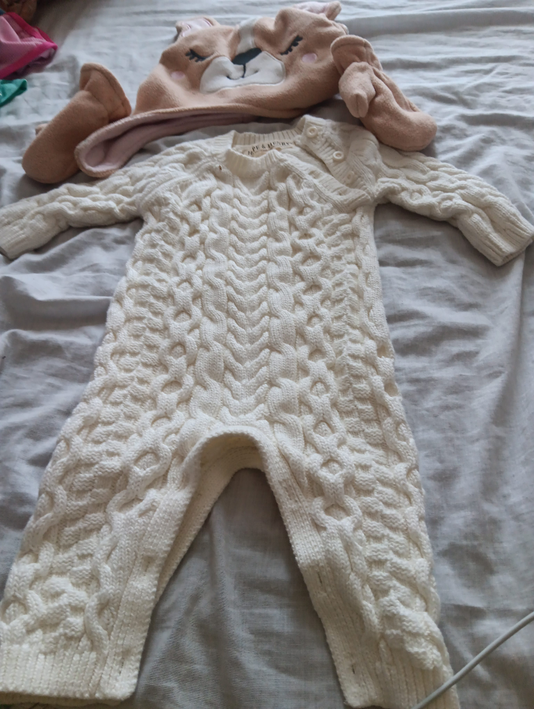 Hayley & Blu Cable Knit Romper thumbnail